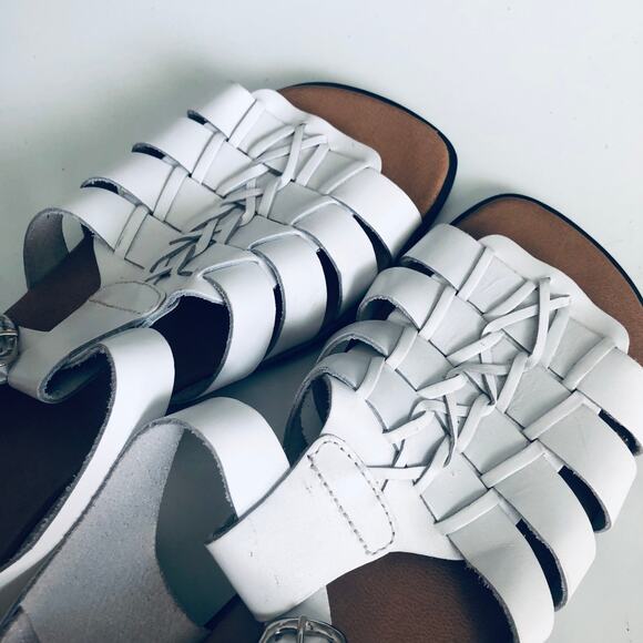 Faded Glory Y2K 90's Square Toe 'Belinda' SZ 8 Huarache Leather Sandal Fisherman - Picture 8 of 9